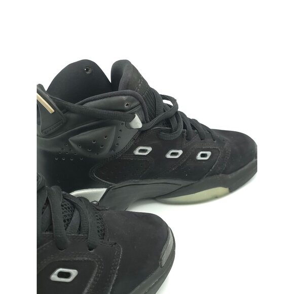 Air Jordan 6 Retro Low GS Sneakers Youth Size 4Y Black/Silver Basketball Shoes - Picture 4 of 14